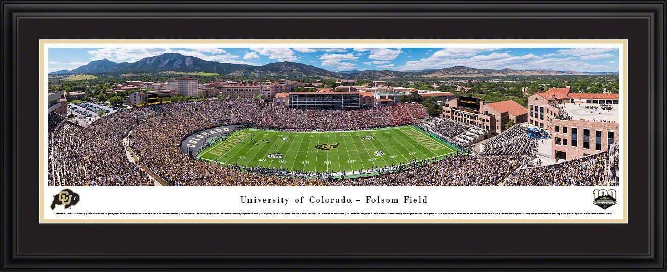Blakeway Panoramas Colorado Football Panoramic Wall Art Double Mat Frame