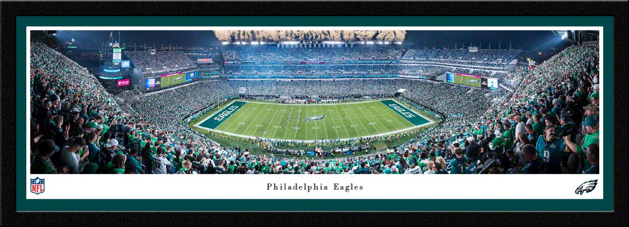 Blakeway Panoramas Philadelphia Eagles Single Mat Panoramic Wall Art Select Frame