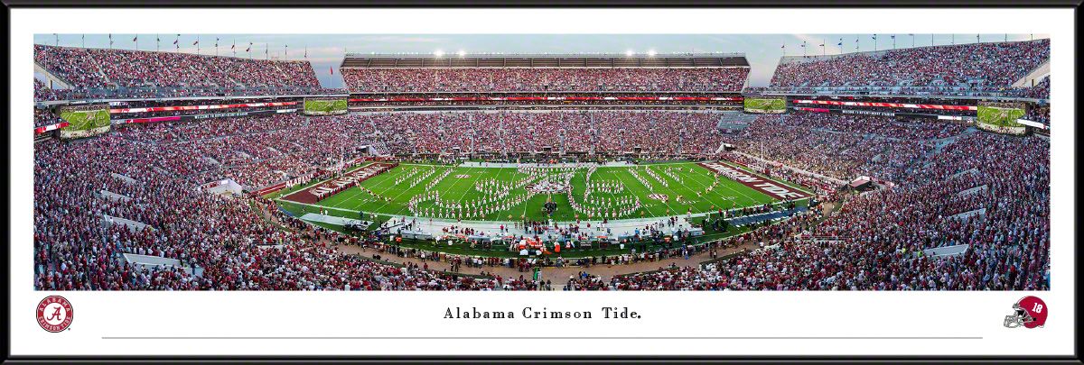 Blakeway Panoramas Alabama Football Panoramic Wall Art Standard Frame