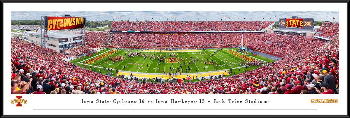 Blakeway Panoramas Iowa State Football Panoramic Wall Art Standard Frame