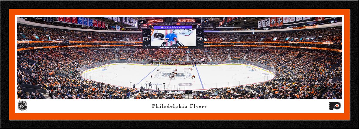 Blakeway Panoramas Philadelphia Flyers Single Mat Panoramic Wall Art Select Frame