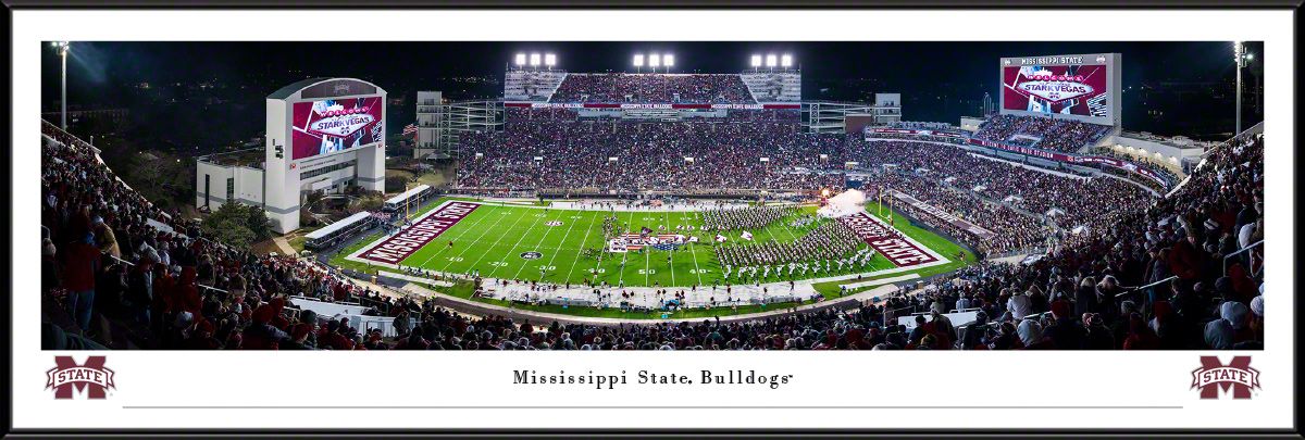 Blakeway Panoramas Mississippi State Baseball Panoramic Wall Art Double Mat Frame