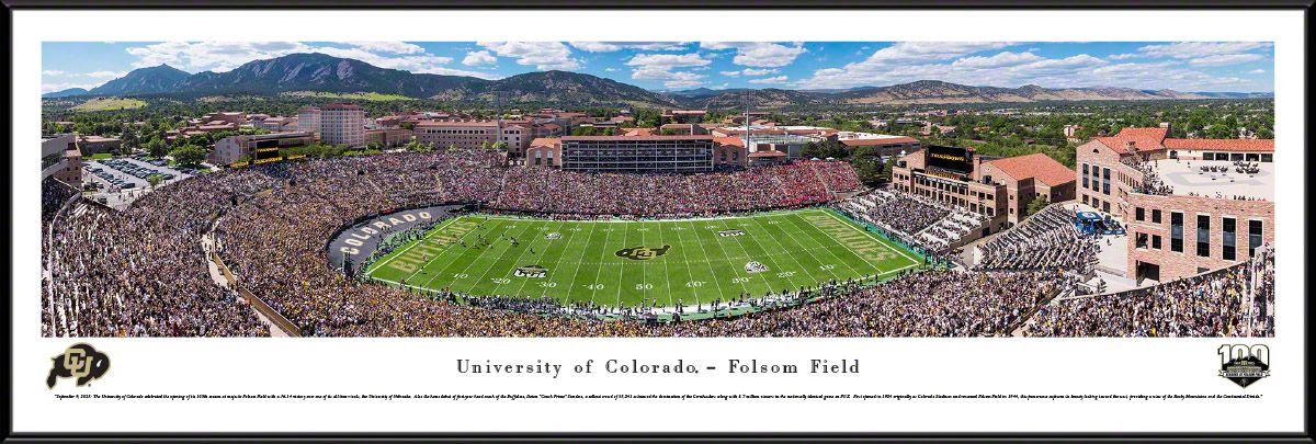 Blakeway Panoramas Colorado Football Panoramic Wall Art Standard Frame