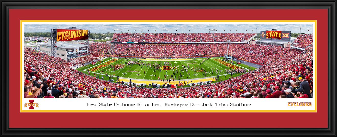 Blakeway Panoramas Iowa State Football Panoramic Wall Art Double Mat Frame