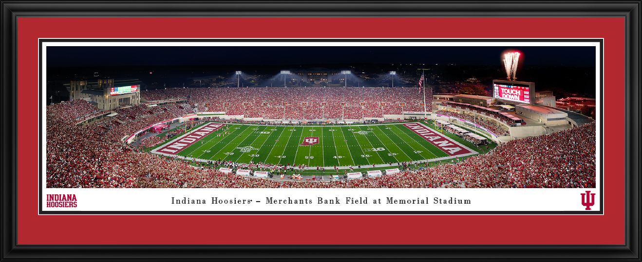 Blakeway Panoramas Indiana Football Panoramic Wall Art Double Mat Frame