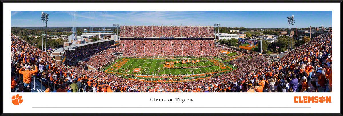 Blakeway Panoramas Clemson Football Panoramic Wall Art Standard Frame