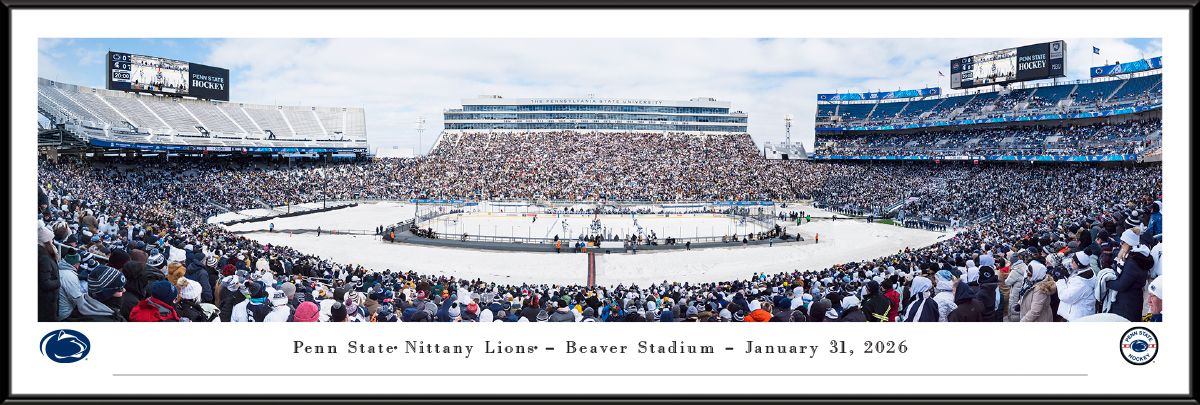 Blakeway Panoramas Penn State Hockey Framed Panoramic Wall Art - Standard Frame