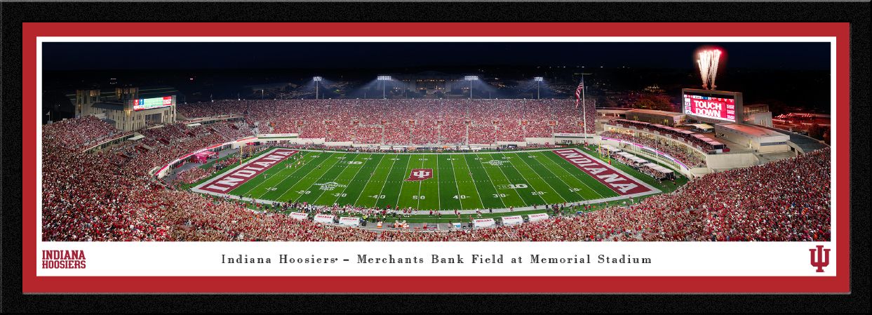 Blakeway Panoramas Indiana Football Panoramic Wall Art Single Mat Frame