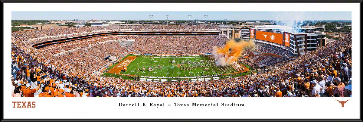 Blakeway Panoramas Texas Football Panoramic Wall Art Standard Frame