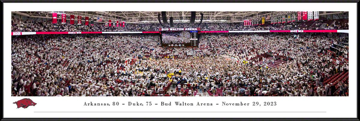 Blakeway Panoramas Arkansas Basketball Panoramic Wall Art Standard Frame