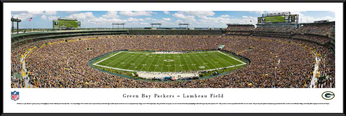 Blakeway Panoramas Green Bay Packers Framed Panoramic Wall Art - Standard Frame