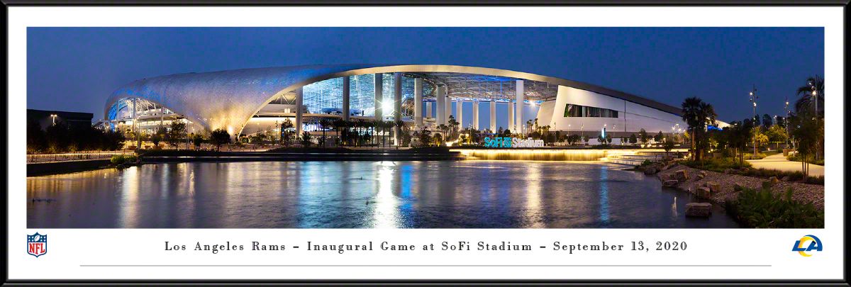 Blakeway Panoramas Los Angeles Rams Framed Panoramic Wall Art - Standard Frame