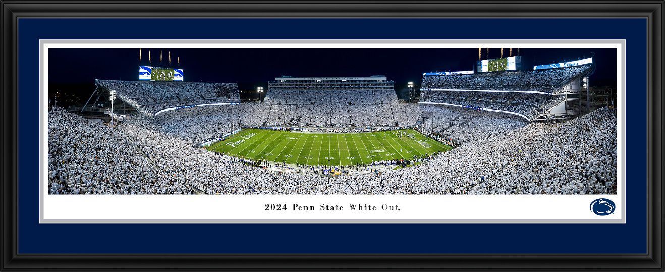 Blakeway Panoramas Penn State Football Panoramic Wall Art Double Mat Frame