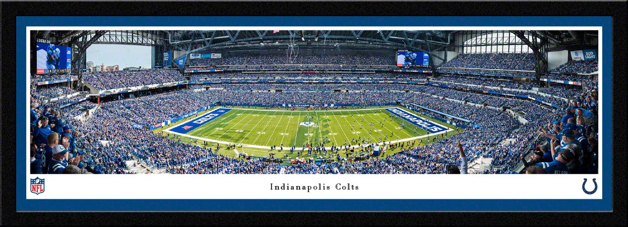 Blakeway Panoramas Indianapolis Colts Single Mat Panoramic Wall Art Select Frame