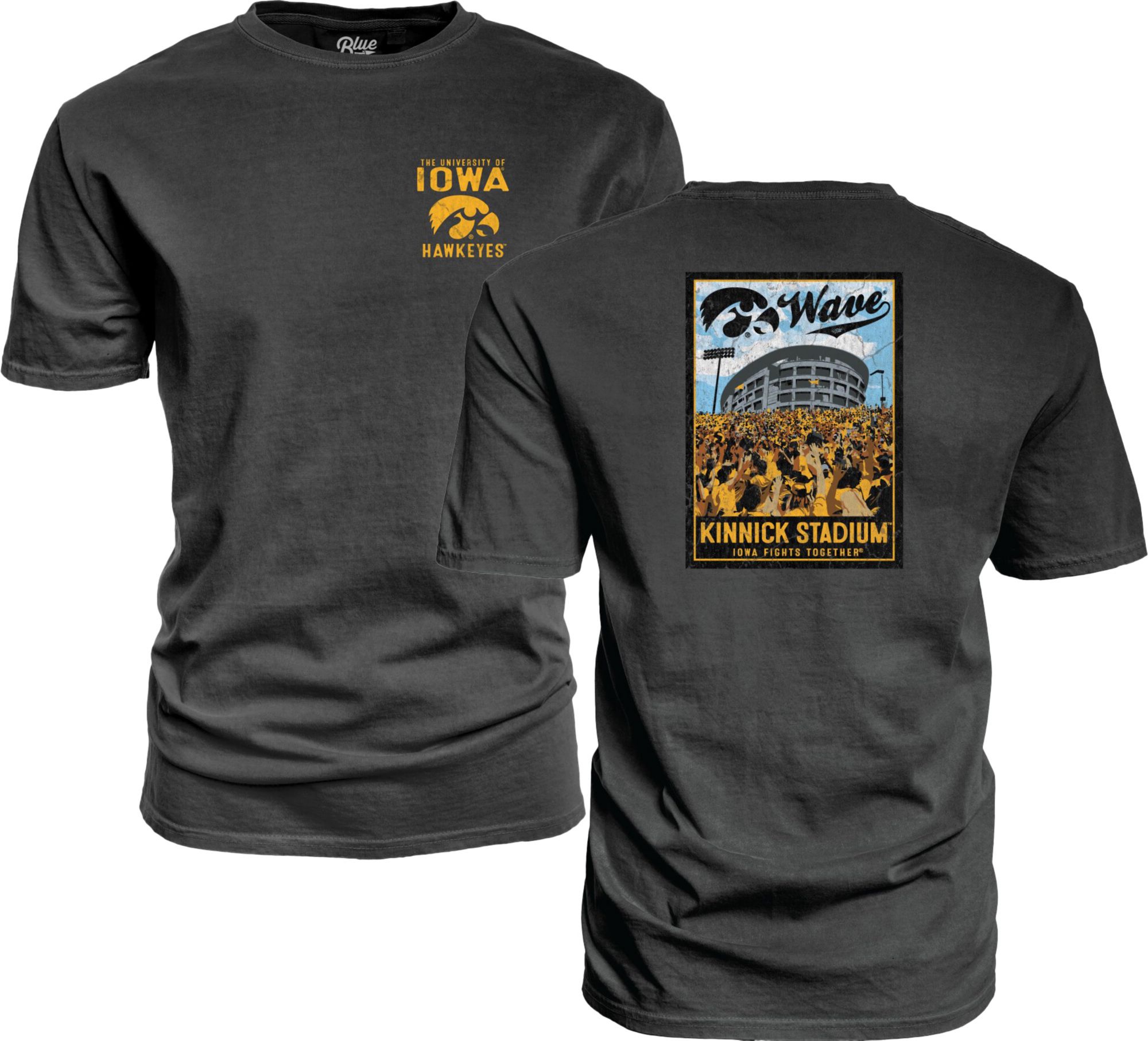 Blue 84 Adult Iowa Hawkeyes "The Hawkeye Wave" T-Shirt