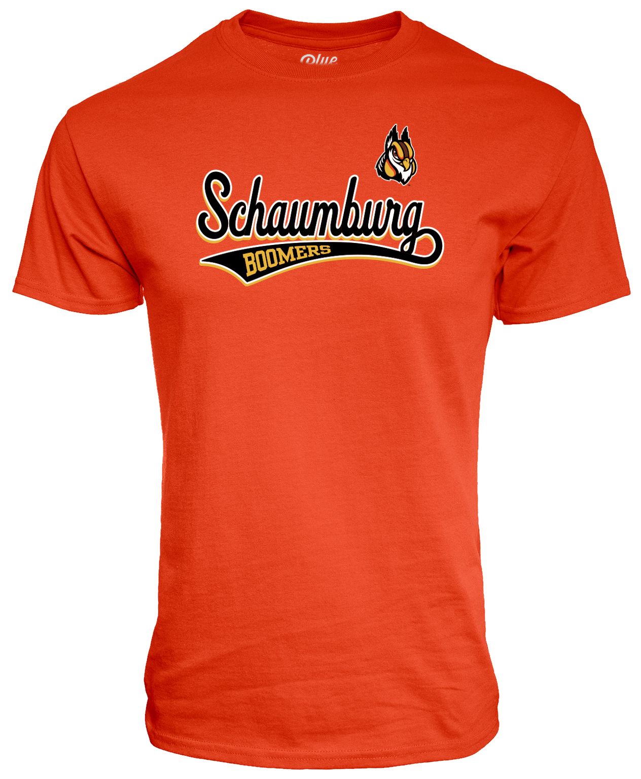 Blue 84 Adult Schaumburg Boomers Orange Frontier League T-Shirt