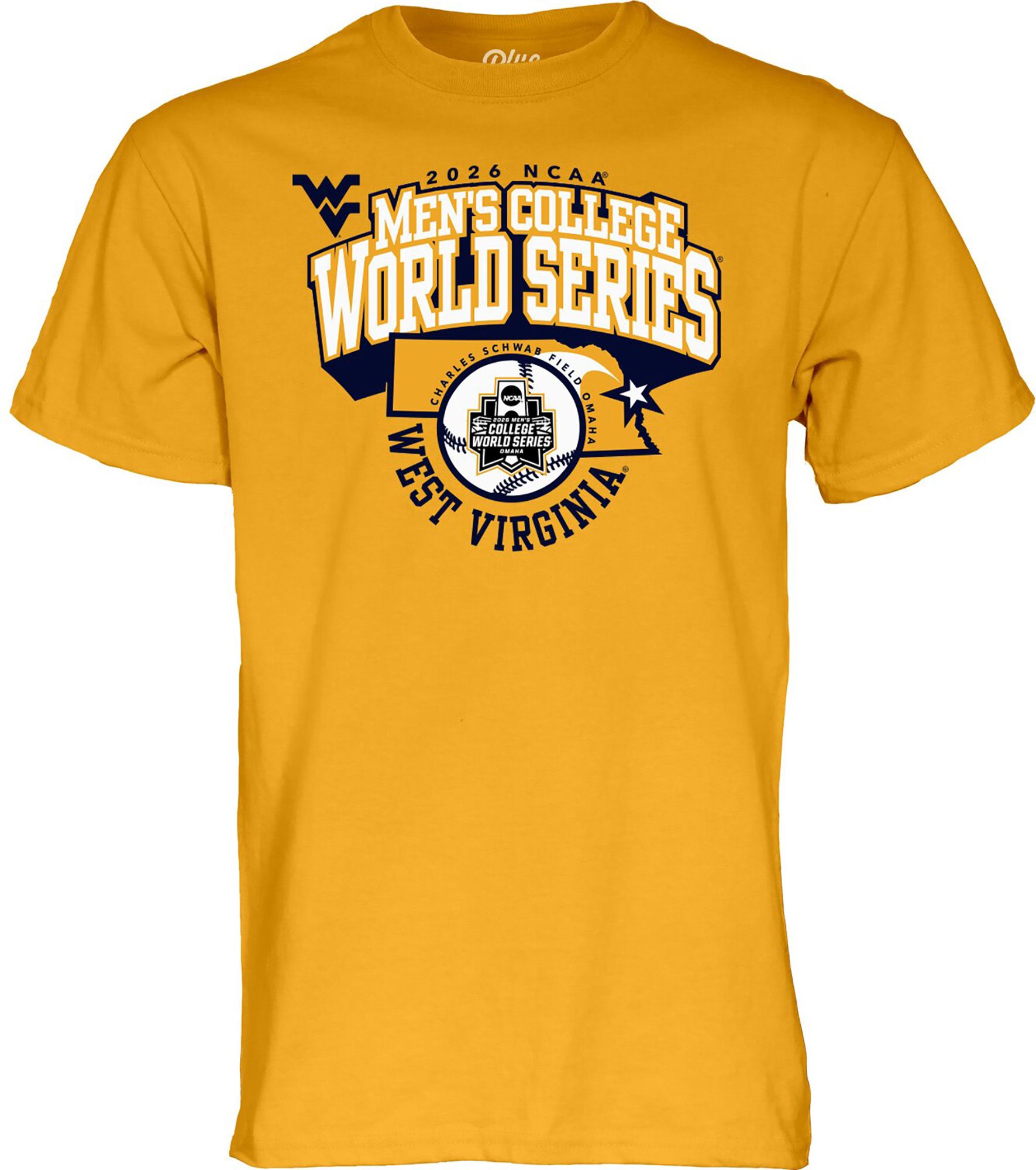 Blue 84 Adult 2026 College World Series West Virginia Mountaineers T-Shirt