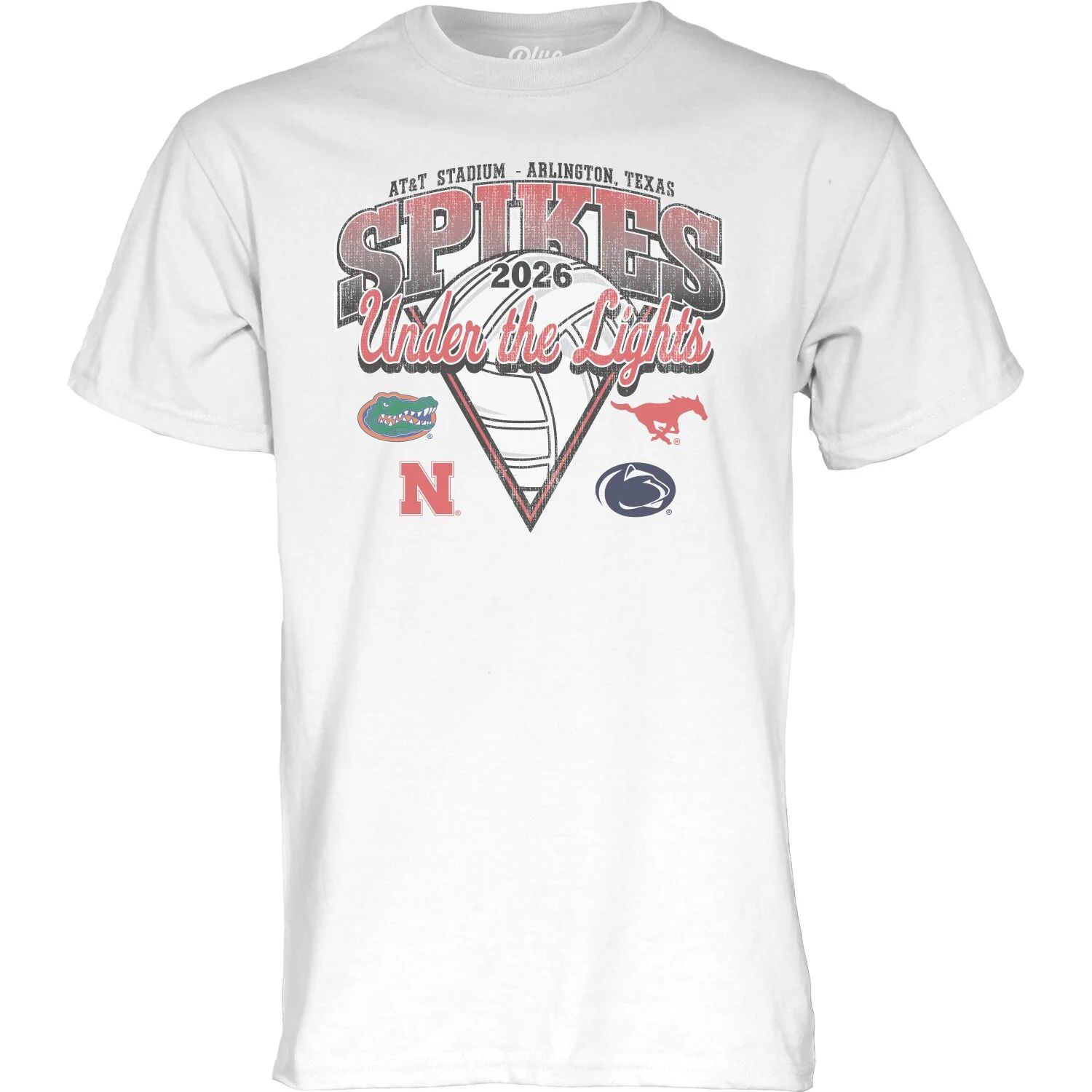 Blue 84 NCAA Spikes Under the Lights logo T-Shirt