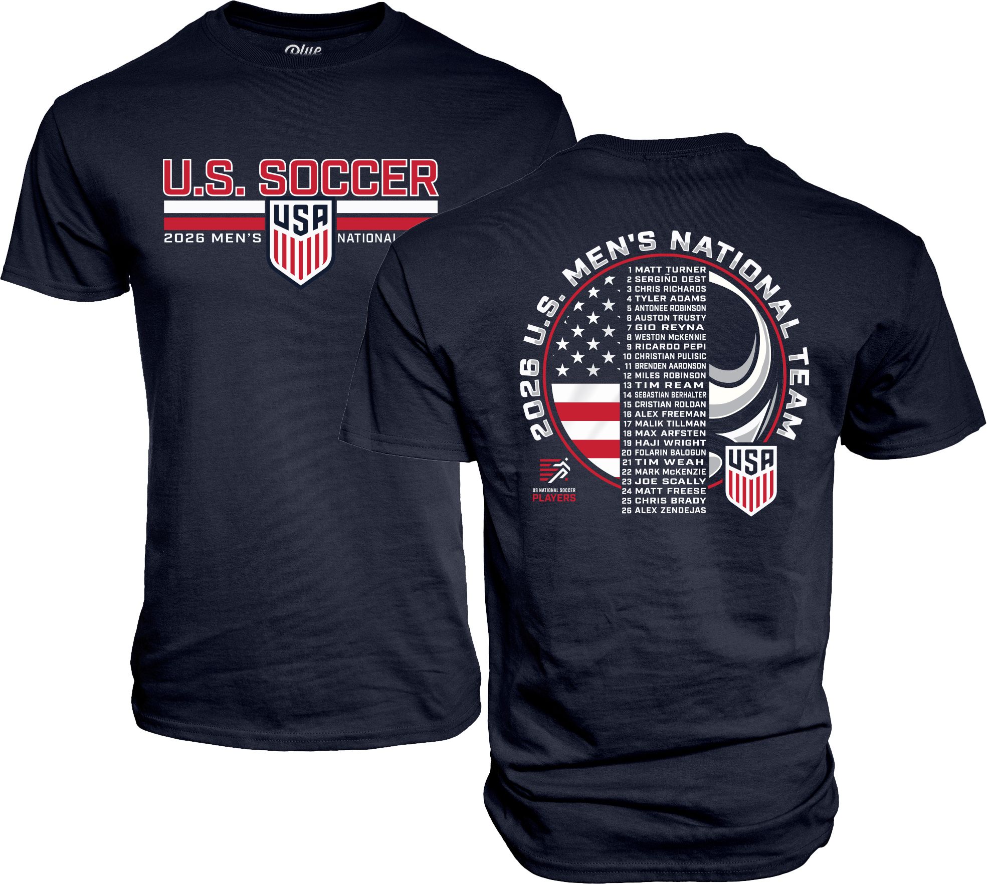 Blue 84 Adult USMNT 2026 Roster T-Shirt
