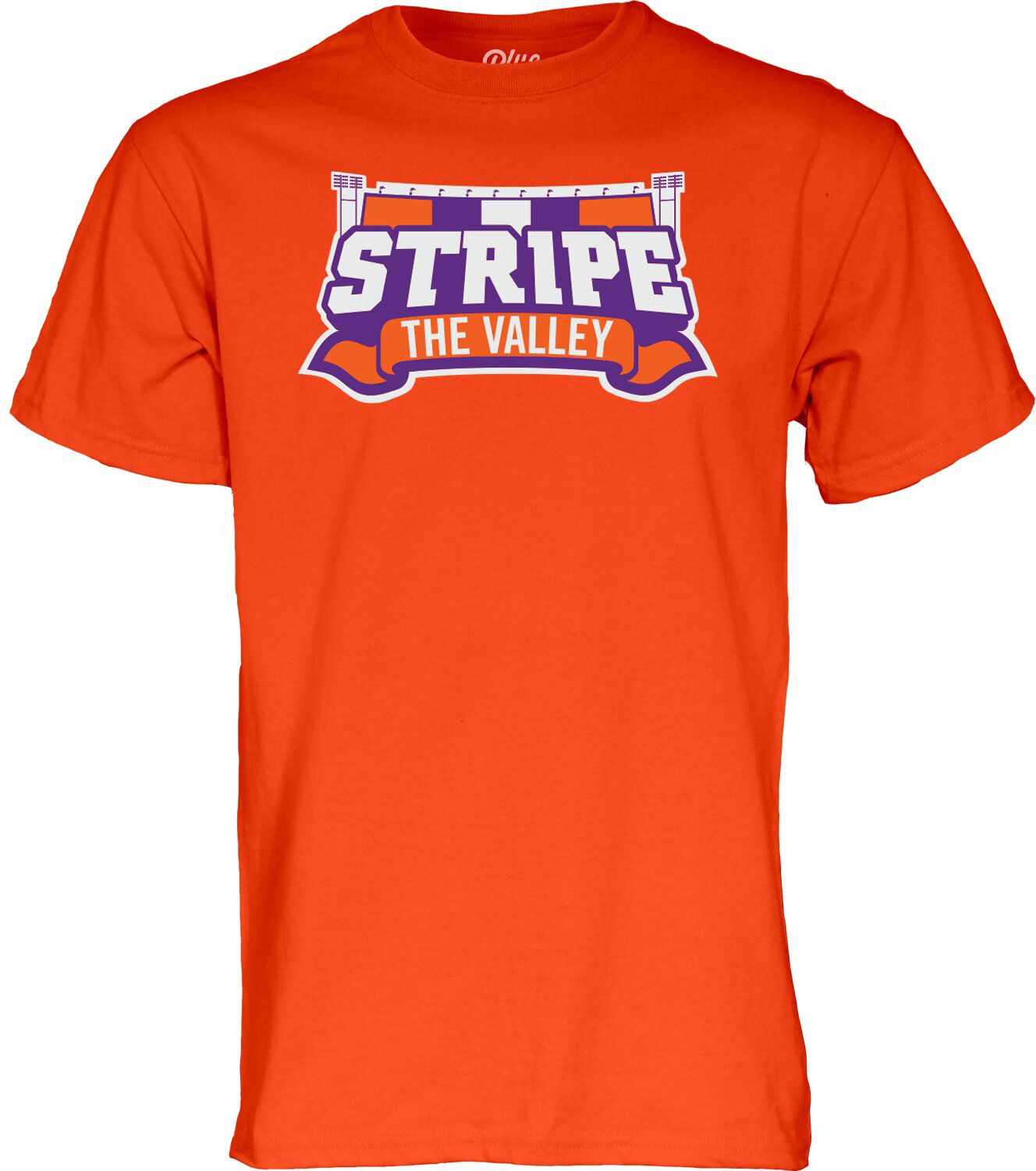 Blue 84 Adult Clemson Tigers Stripe the Valley Orange T-Shirt