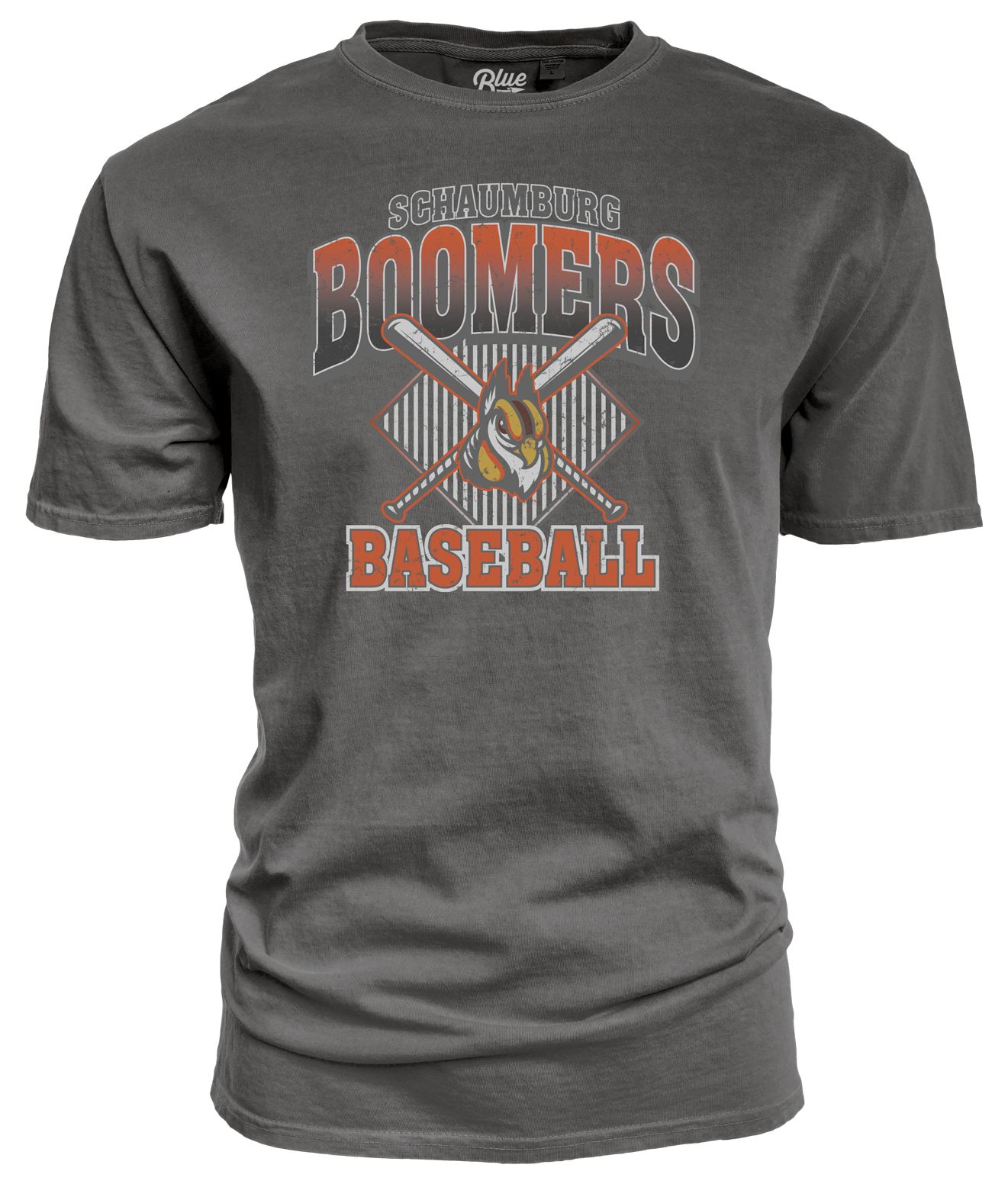 Blue 84 Adult Schaumburg Boomers Black Frontier League T-Shirt