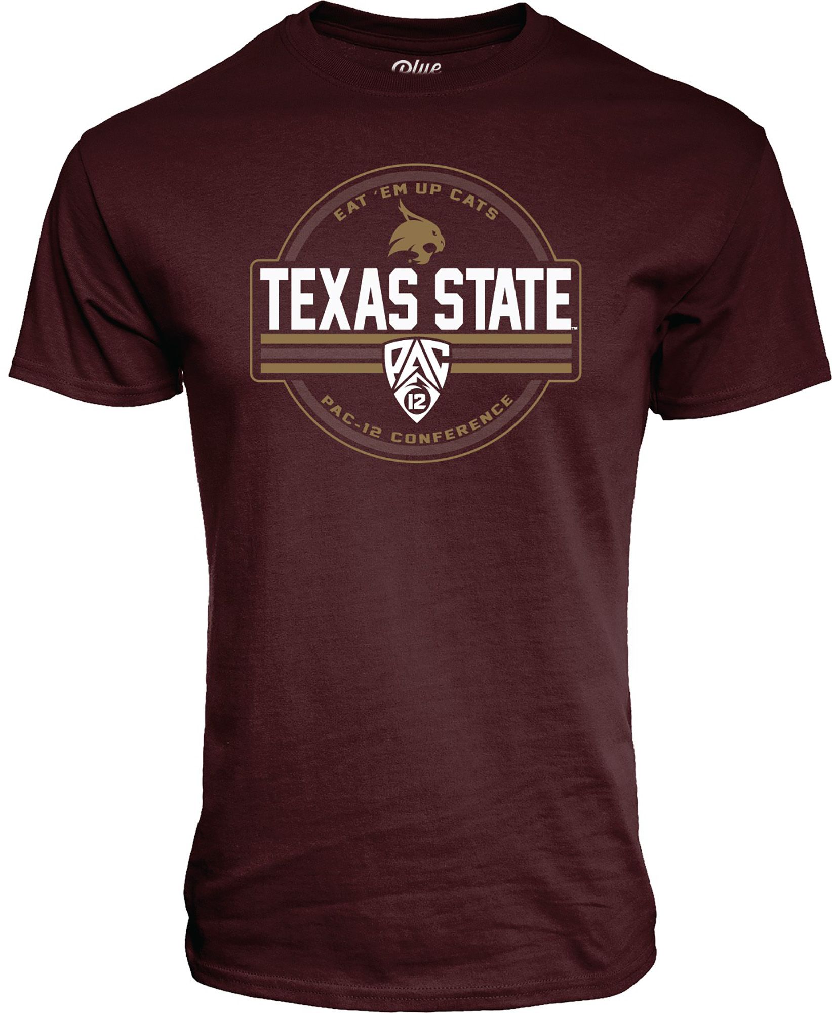 Blue 84 Adult Texas State Bobcats Pac-12 T-Shirt