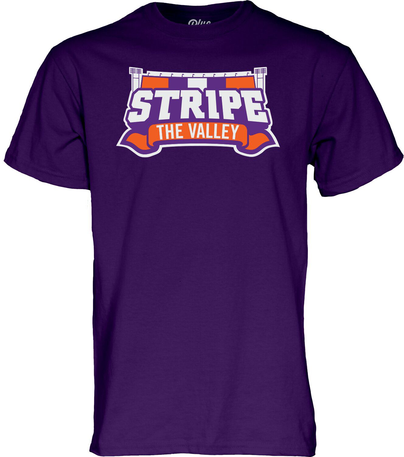 Blue 84 Adult Clemson Tigers Stripe the Valley Purple T-Shirt