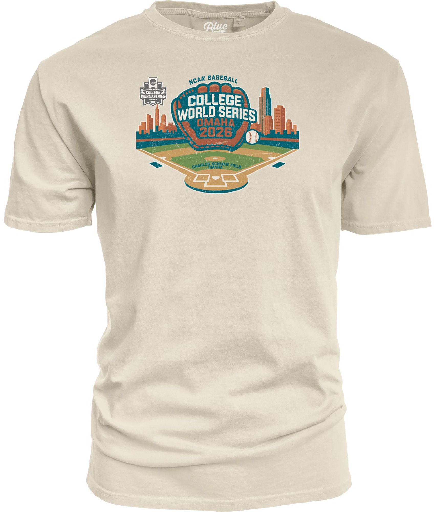 Blue 84 Adult 2026 Men's College World Series Cappuccino T-Shirt
