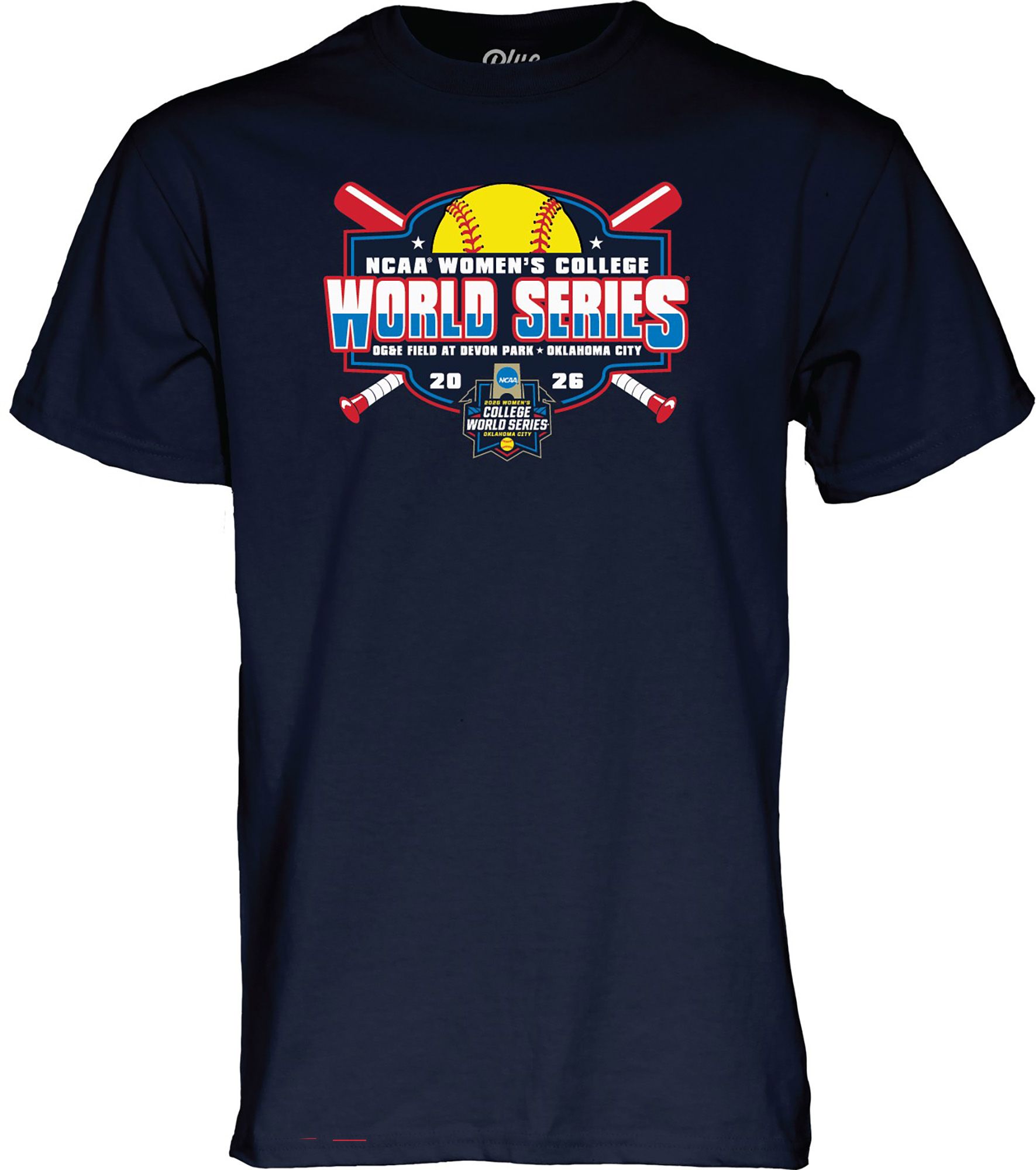 Blue 84 Adult 2026 Women's College World Series Navy T-Shirt
