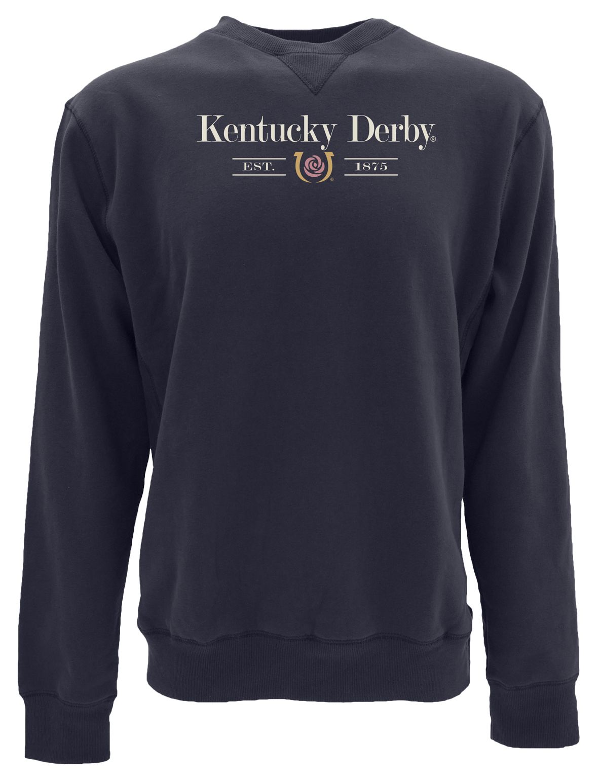 Blue 84 Men's Kentucky Derby Navy Emblem Crewneck Sweatshirt