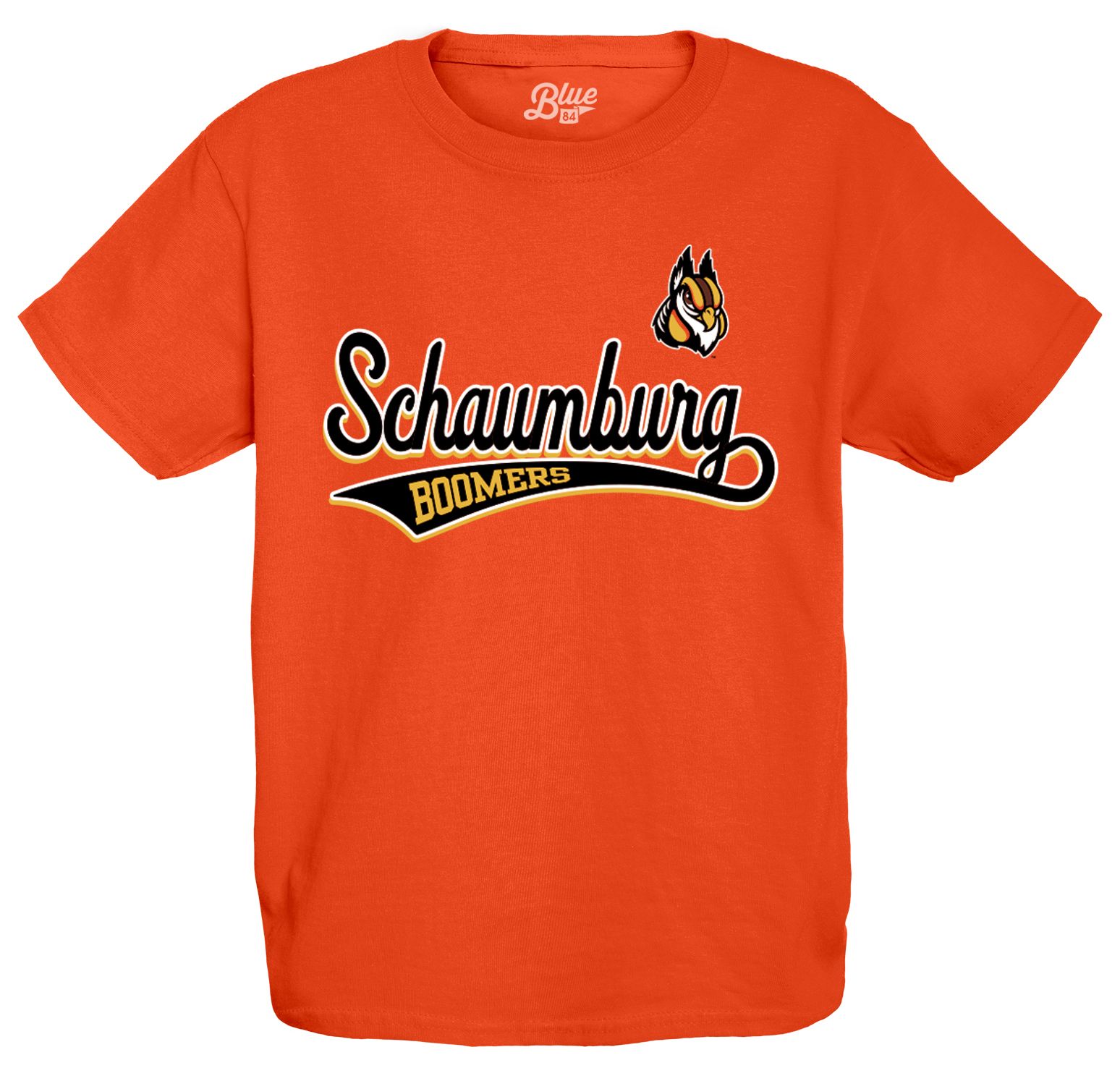 Blue 84 Youth Schaumburg Boomers Orange Frontier League T-Shirt