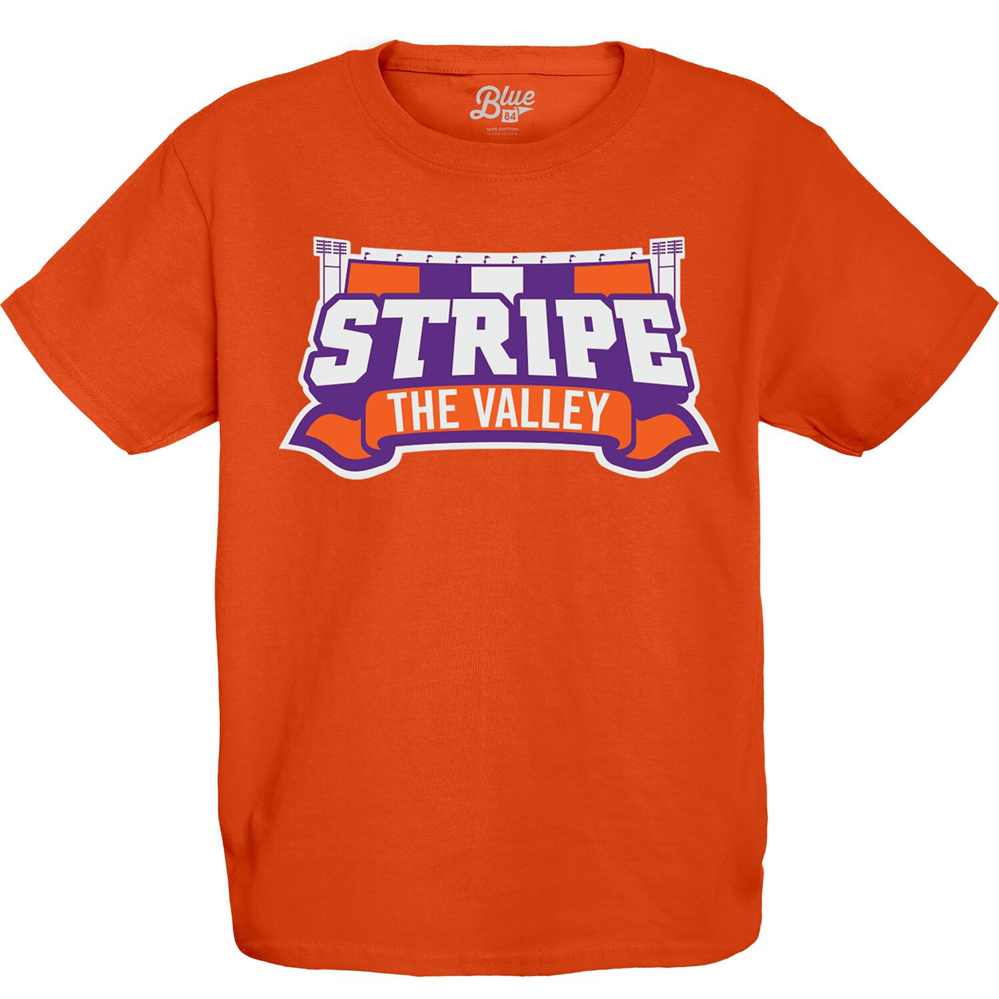 Blue 84 Youth Clemson Tigers Stripe the Valley Orange T-Shirt
