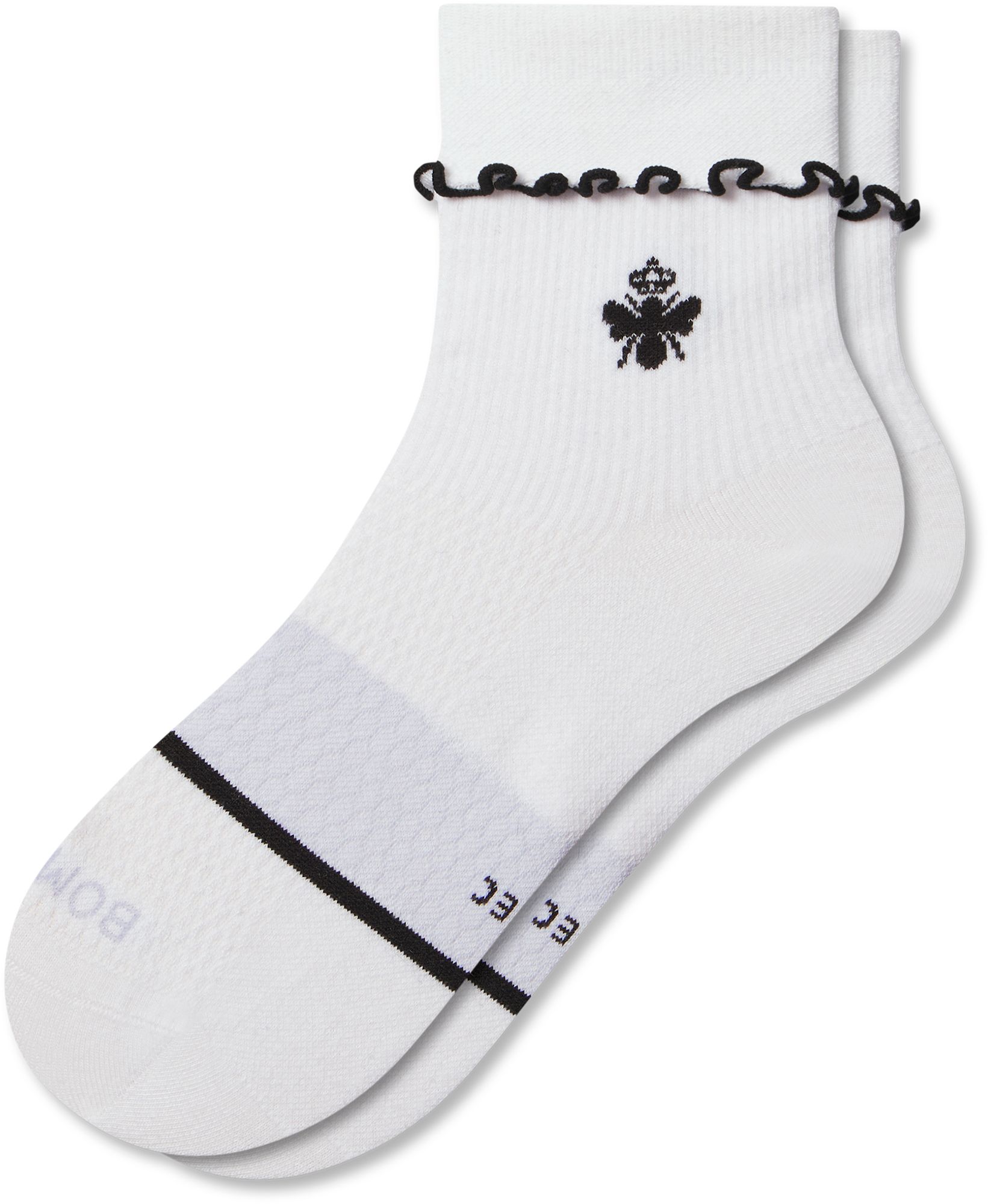Bombas Women's Frilly Gold Over Half Calf Socks