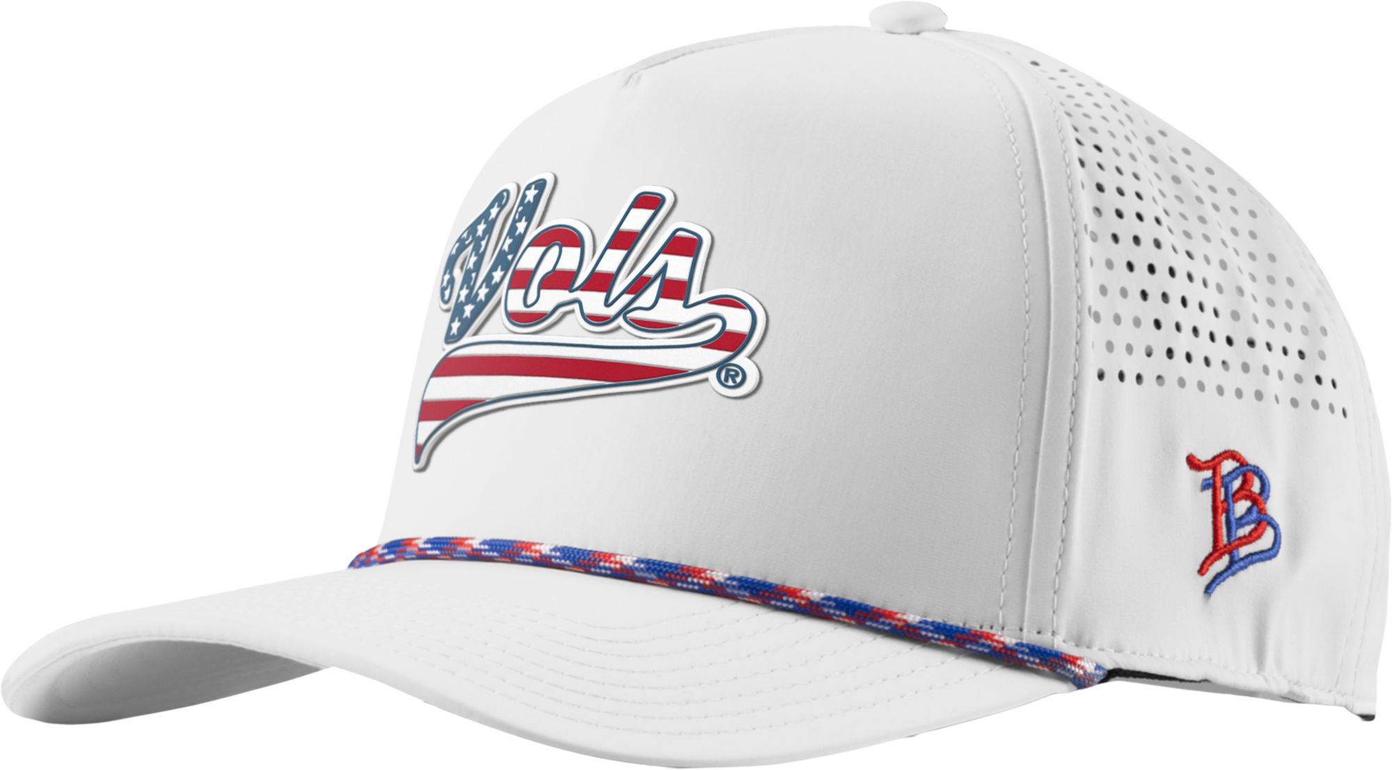 Branded Bills Adult Tennessee Volunteers White Stars & Stripes Five Panel Rope Adjustable Snapback Hat