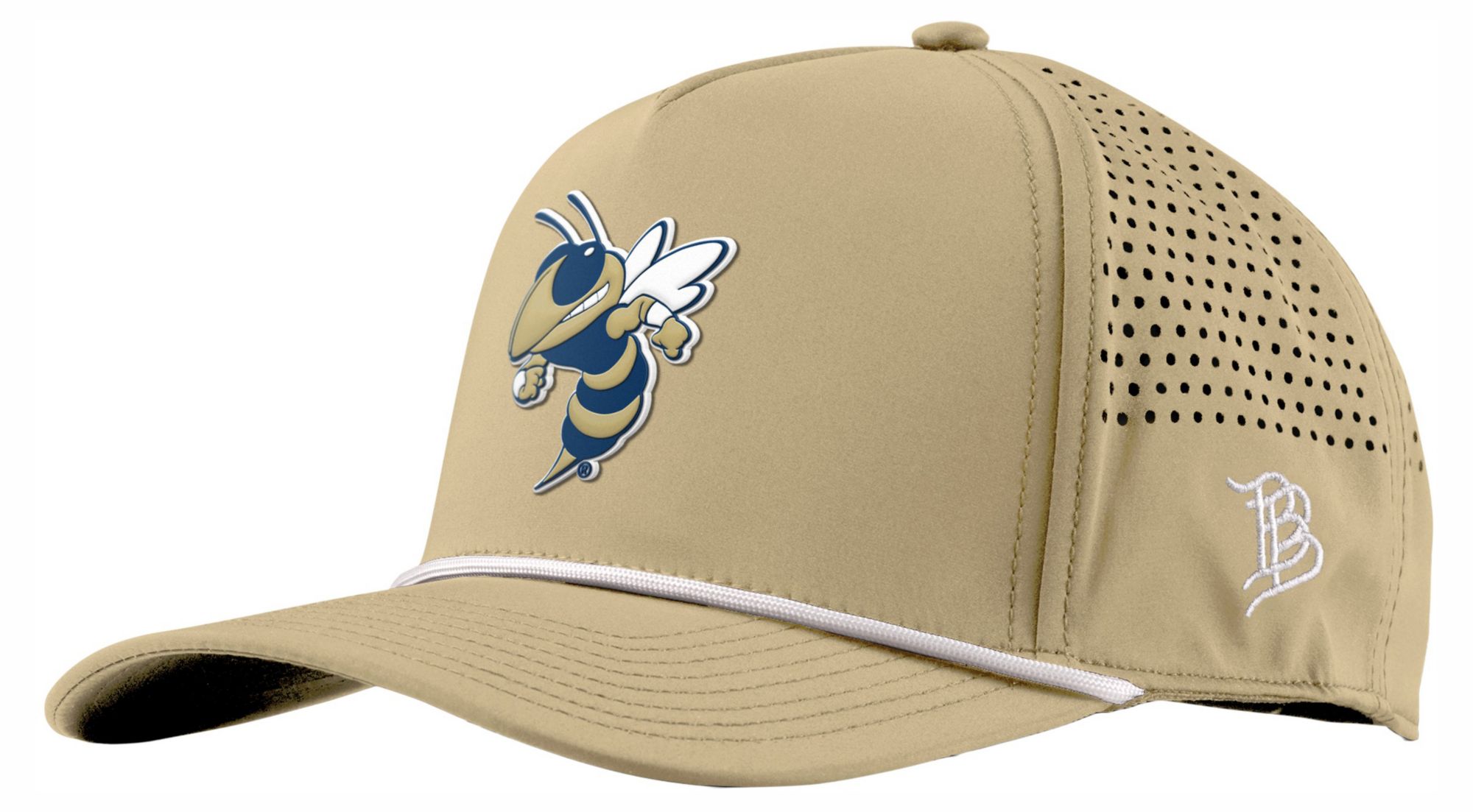 Branded Bills Adult Georgia Tech Yellow Jackets Tan 5-Panel Rope Snapback