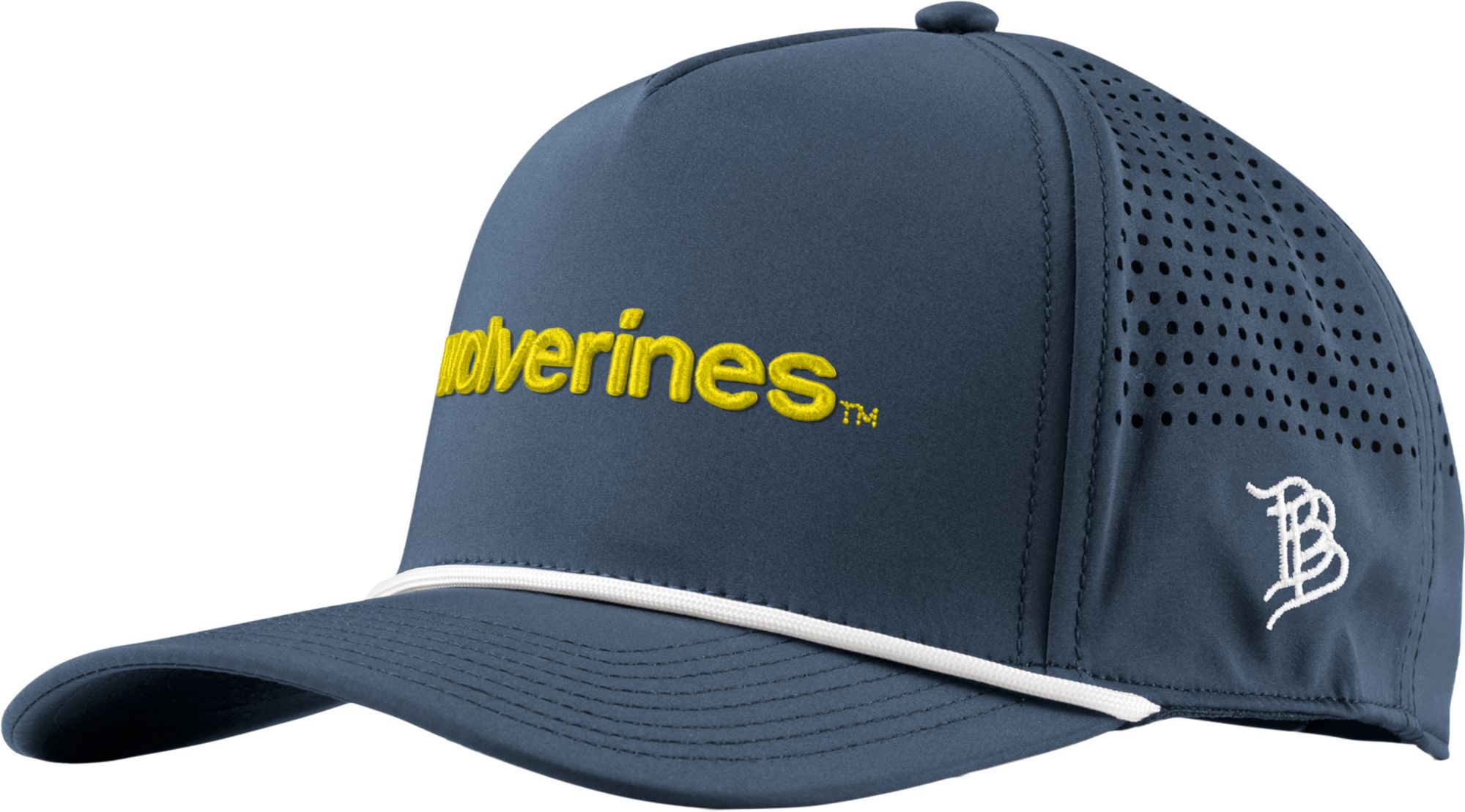 Branded Bills Adult Michigan Wolverines Navy 5-Panel Rope Statement Snapback