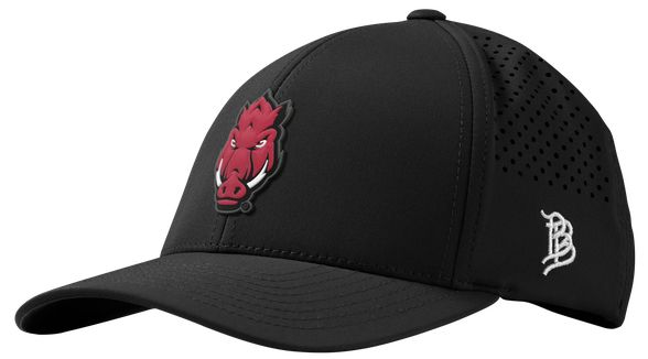 Branded Bills Adult Arkansas Razorbacks Black Curved Performance Adjustable Hat