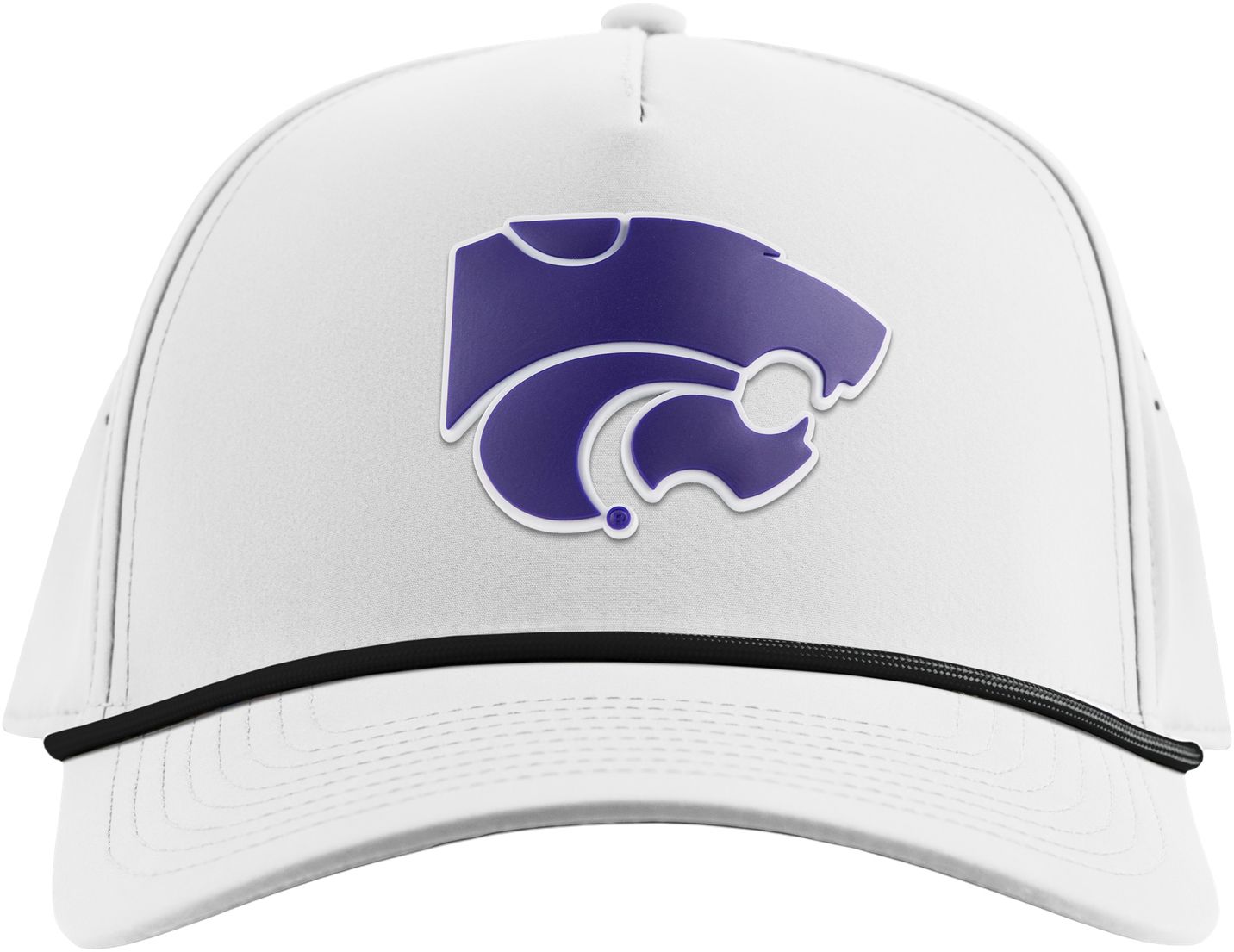 Branded Bills Adult Kansas State Wildcats White 5 Panel Rope Snapback Adjustable Hat