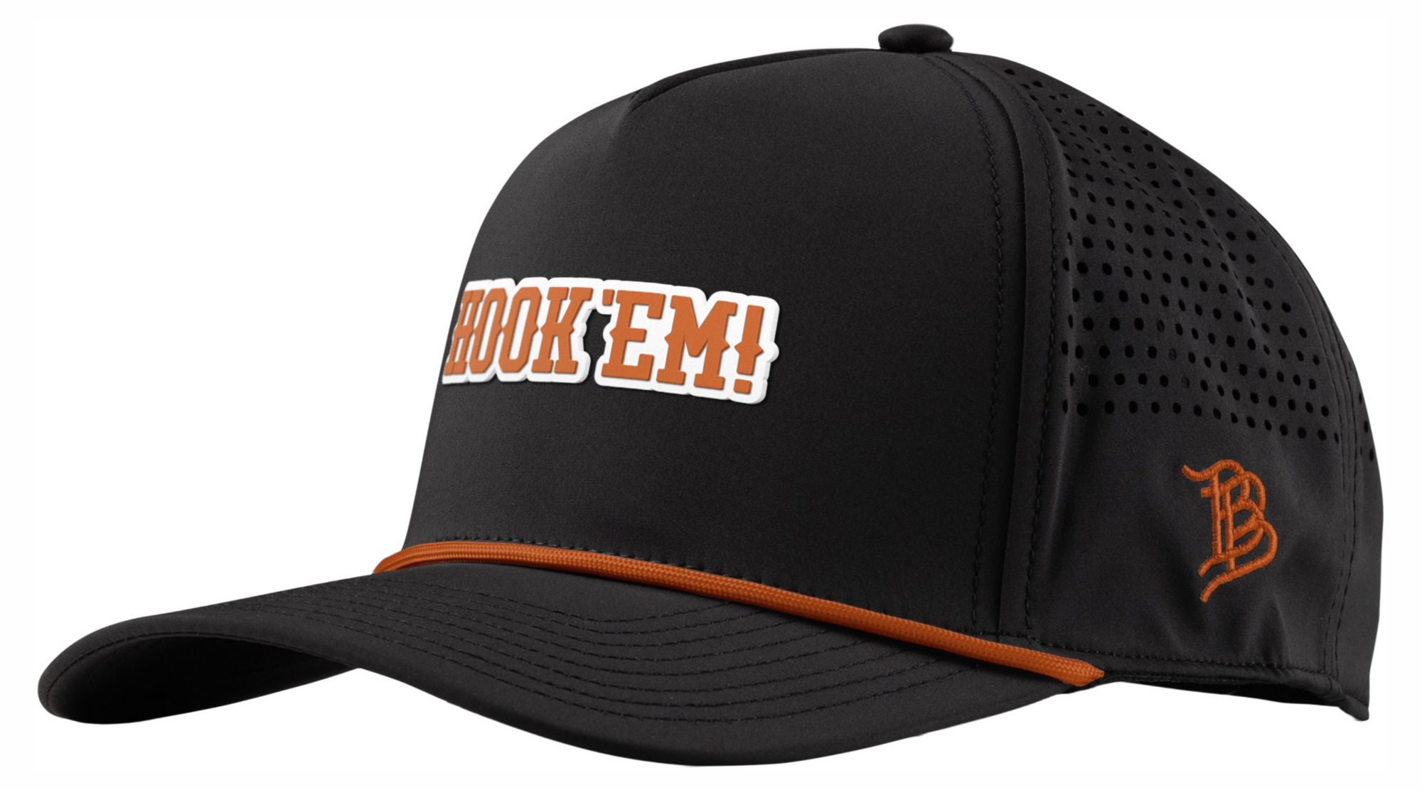 Branded Bills Adult Texas Longhorns Black 5-Panel Rope Snapback