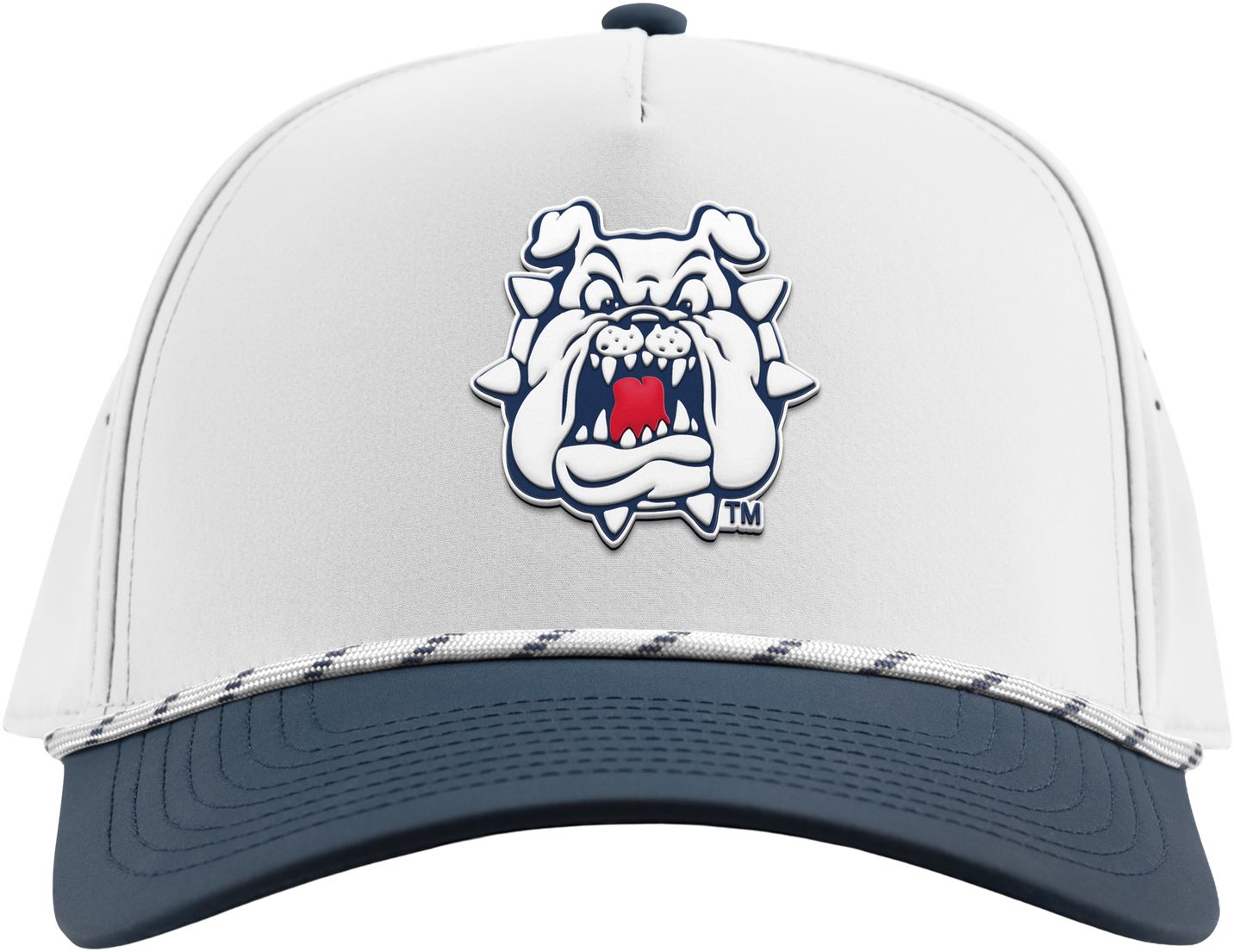 Branded Bills Adult Fresno State Bulldogs White 5 Panel Rope Snapback Adjustable Hat