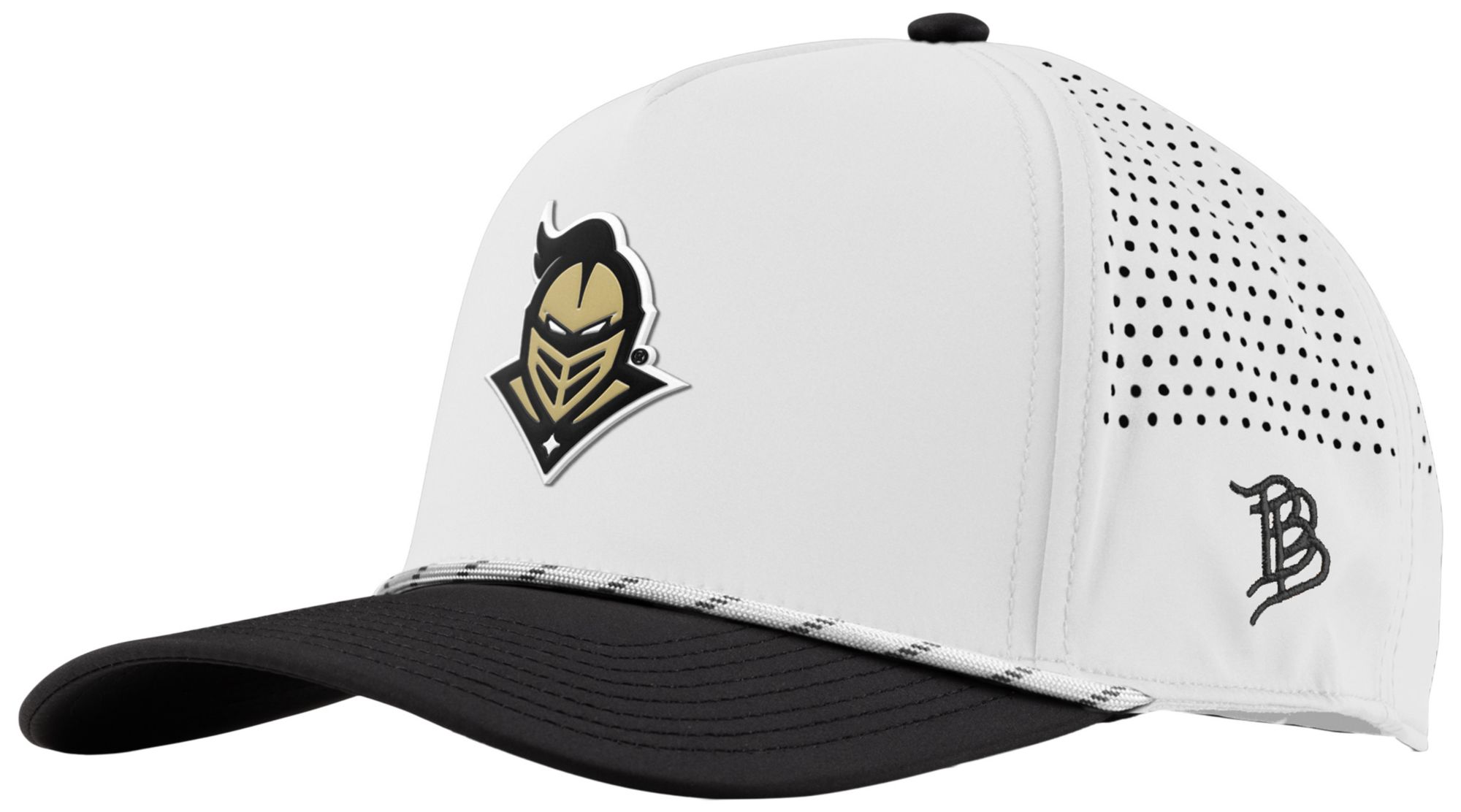 Branded Bills Adult UCF Knights White and Black Knight Rope Snapback Adjustable Hat