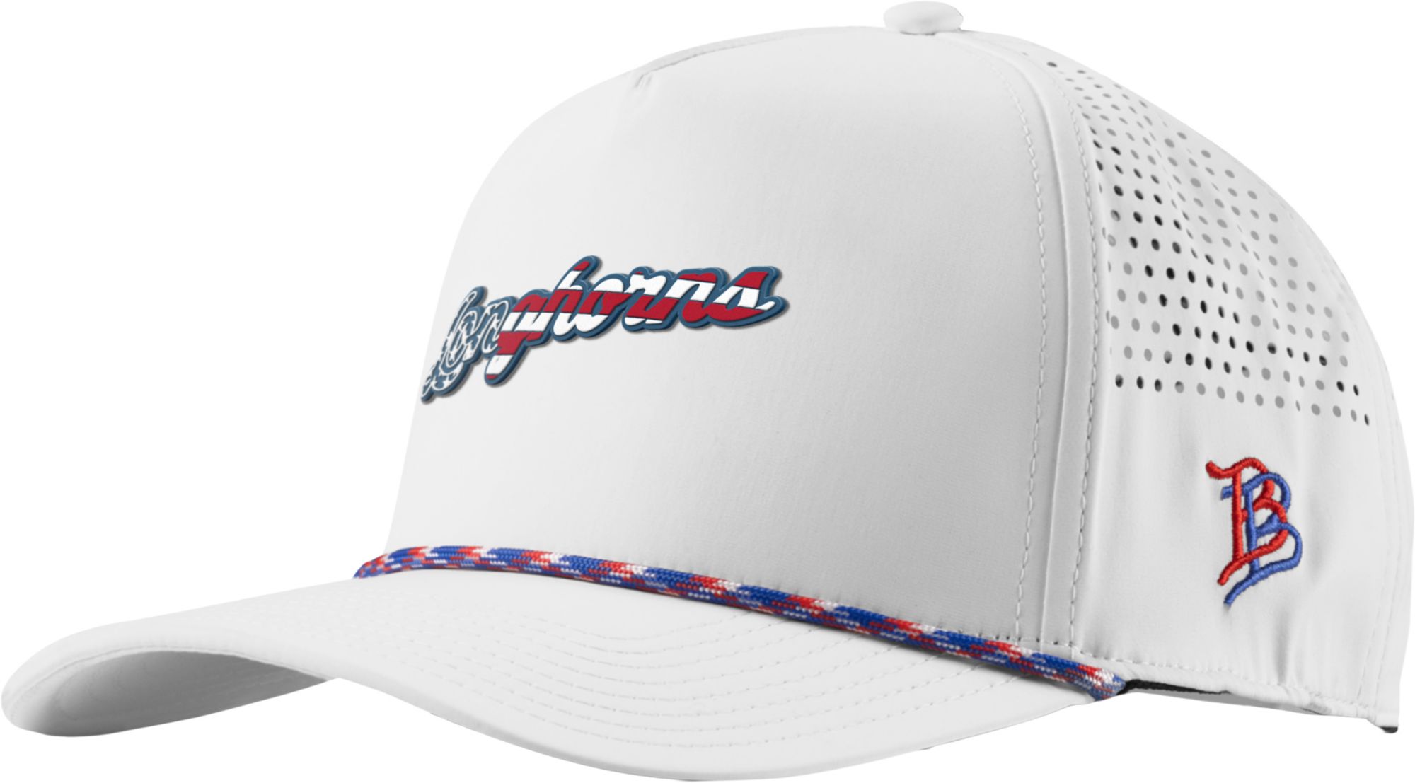 Branded Bills Adult Texas Longhorns White Stars & Stripes Five Panel Rope Adjustable Snapback Hat