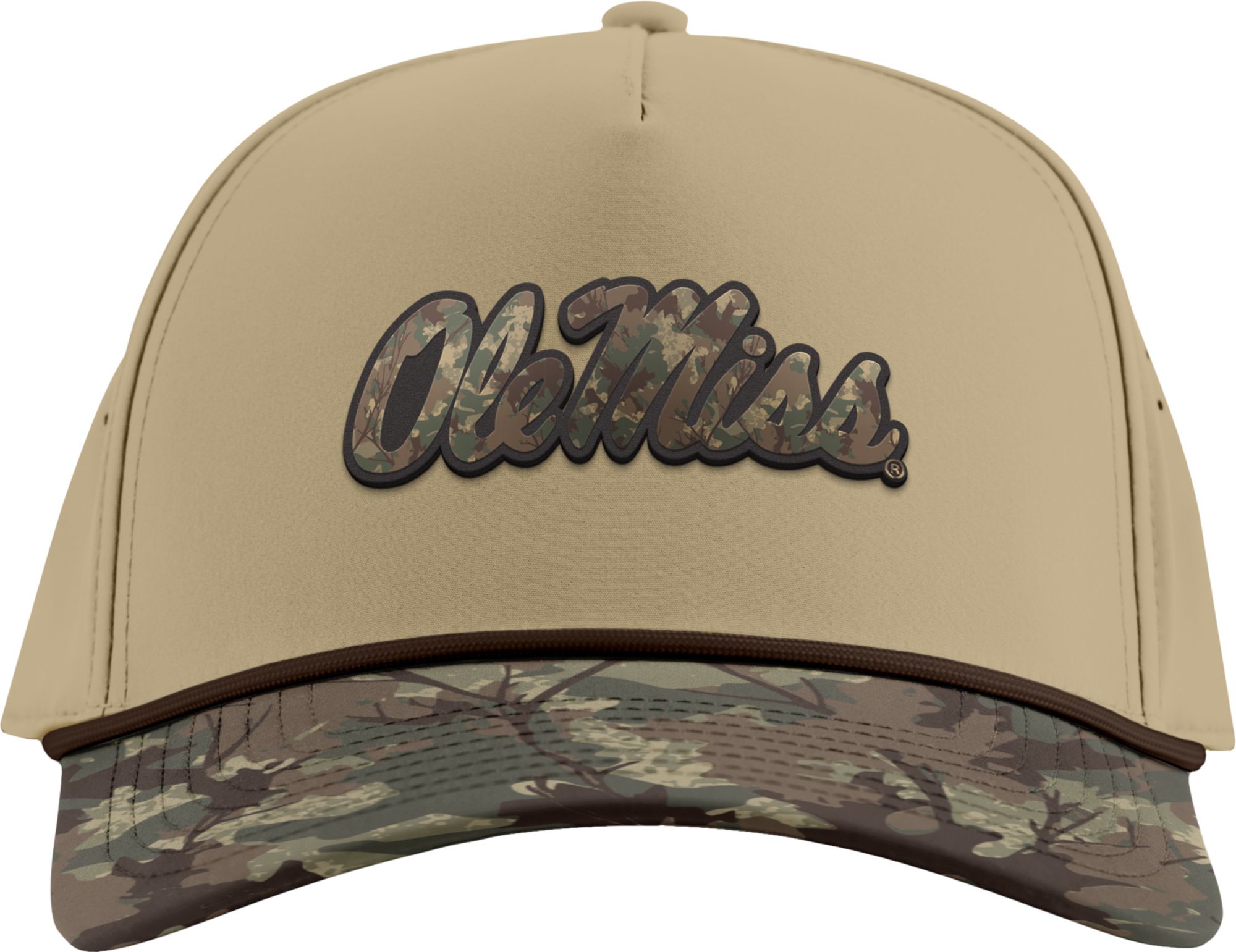Branded Bills Adult Ole Miss Rebels Camo Rope Snapback Adjustable Hat