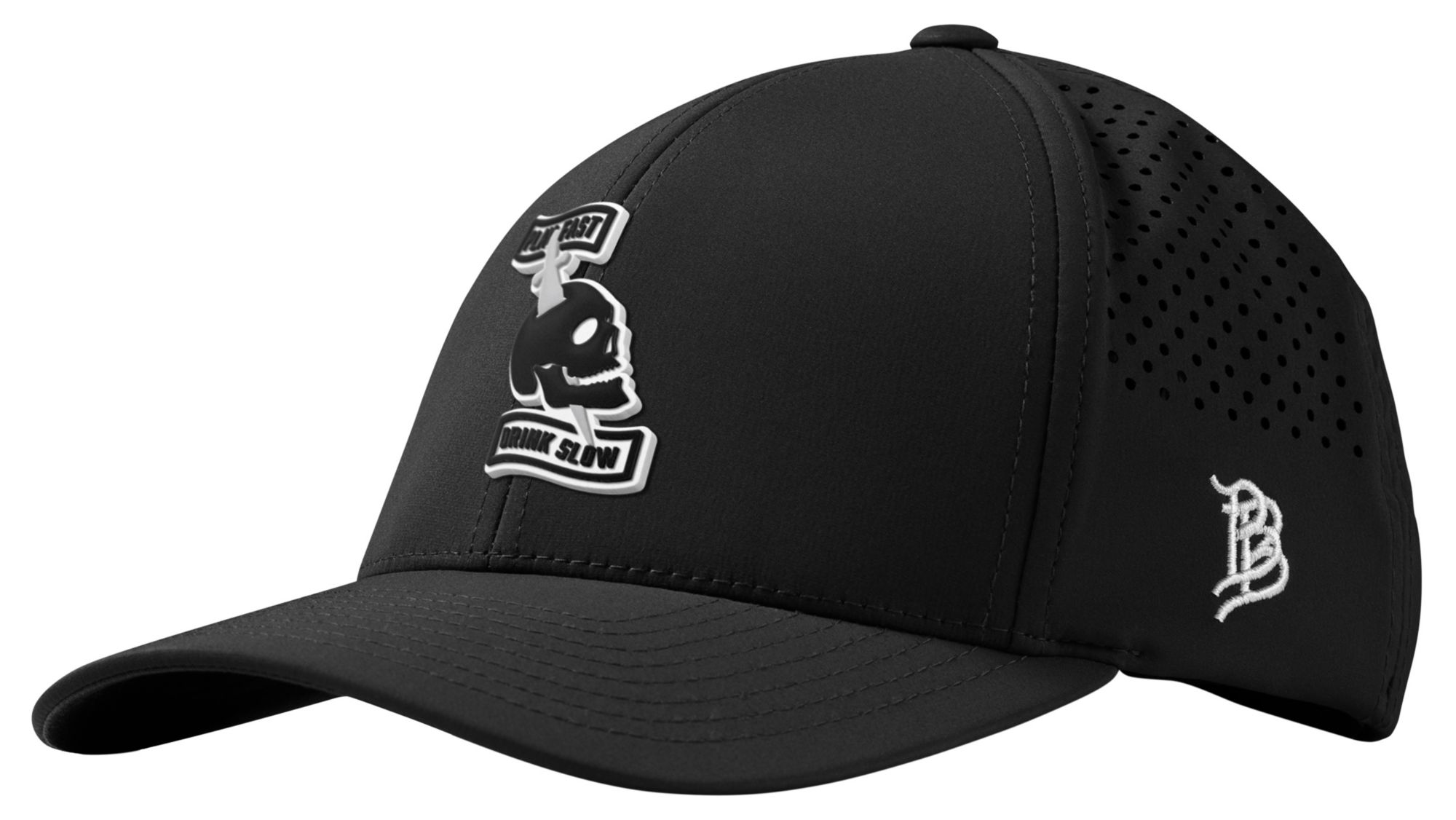 Branded Bills Men's Skulled Curved Performance Golf Hat