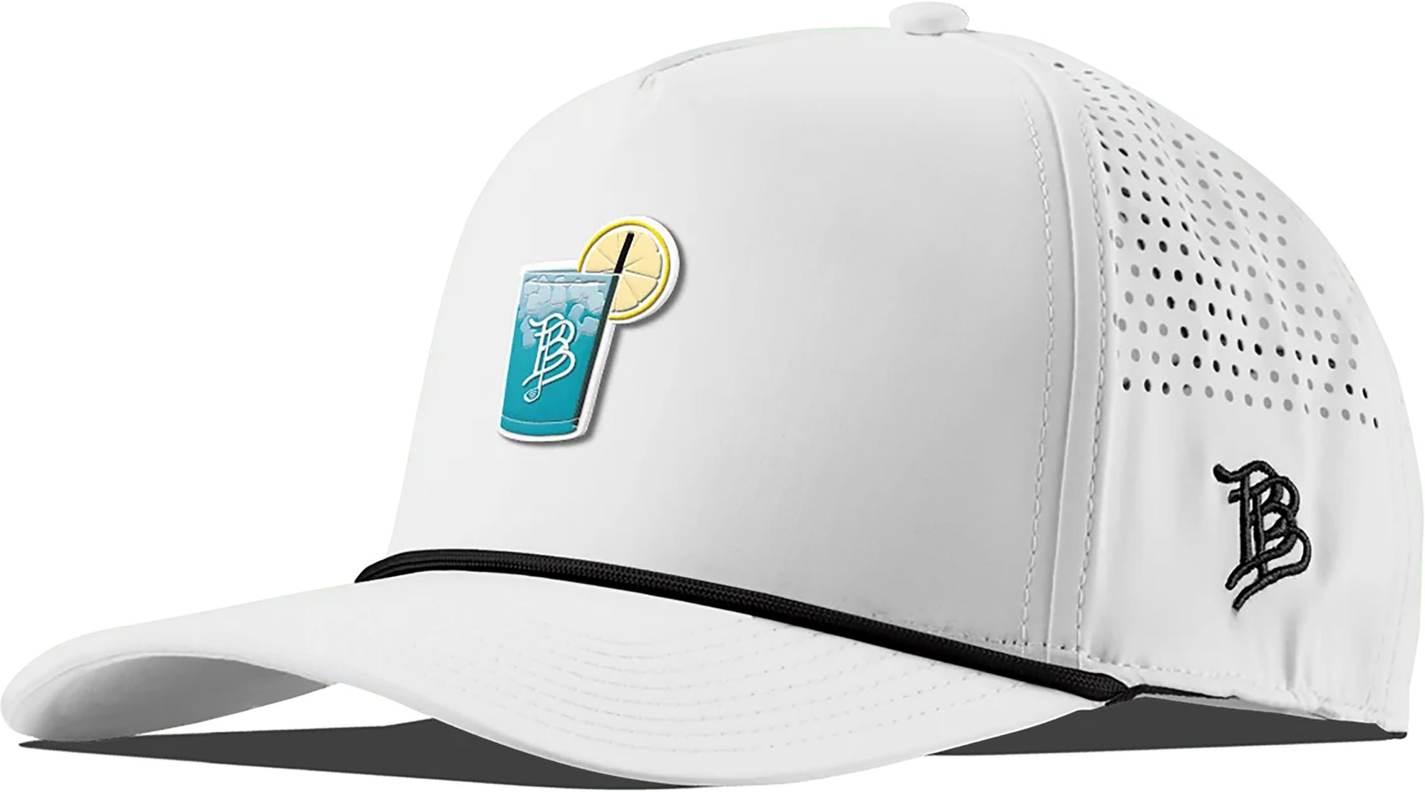 Branded Bills Men's Water Hazard Curved 5-Panel Rope Golf Hat, White