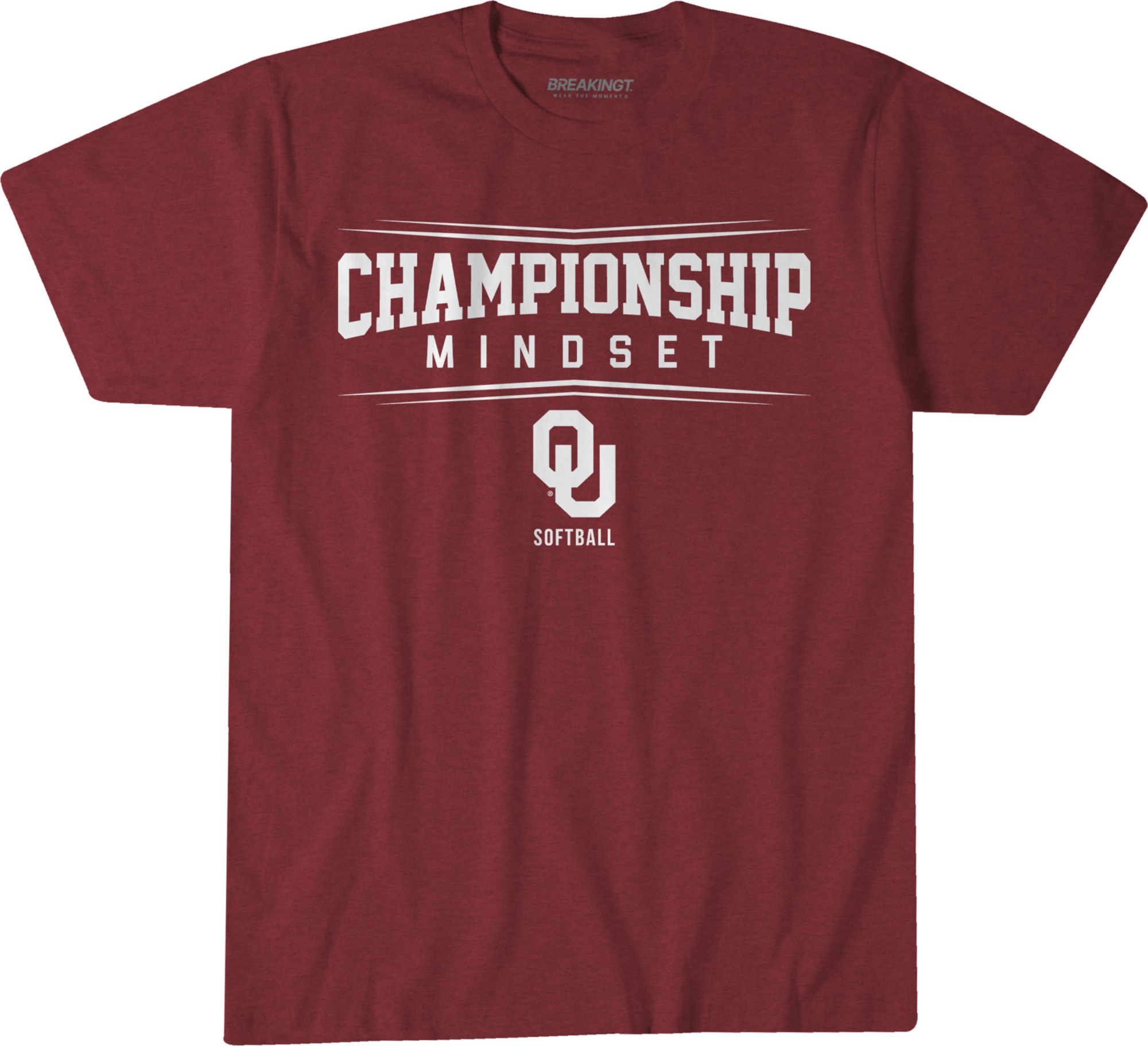 BreakingT Adult Oklahoma Sooners Crimson Champs Mindset T-Shirt