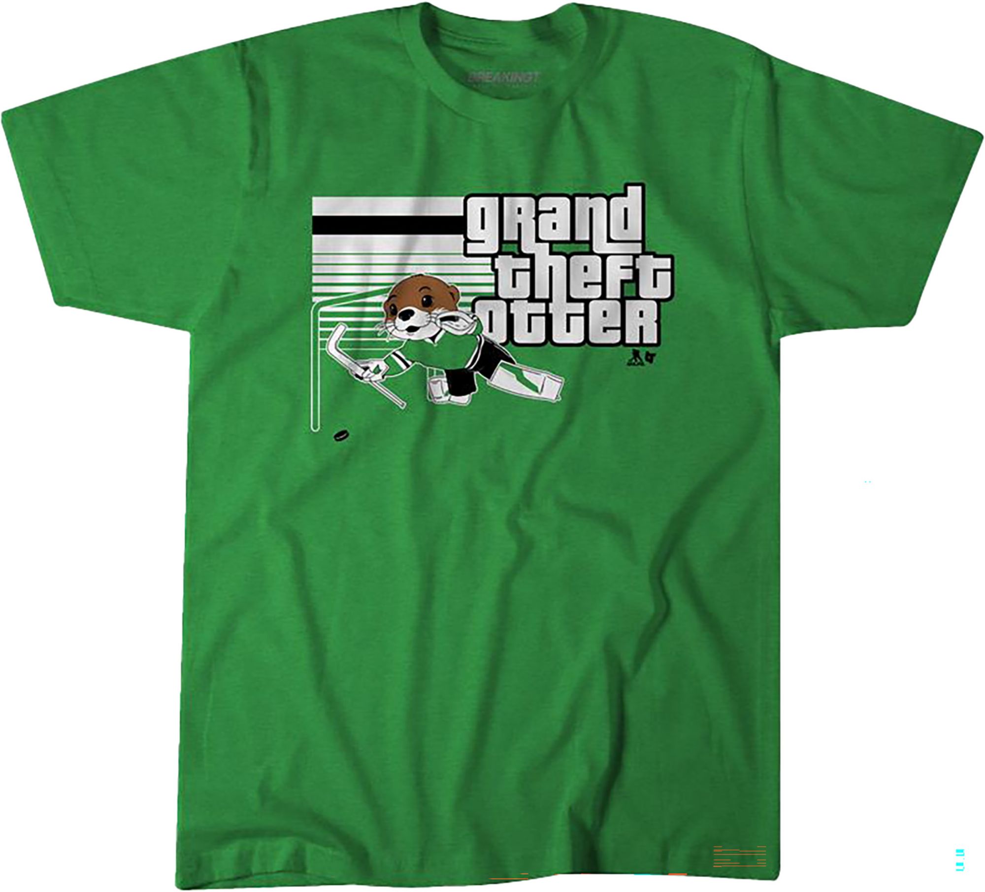 BreakingT Adult Dallas Jake Oettinger "Grand Theft Otter" T-Shirt