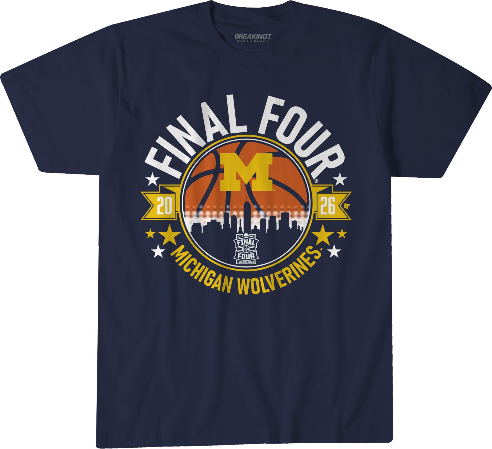 BreakingT Adult Michigan Wolverines Final Four T-Shirt