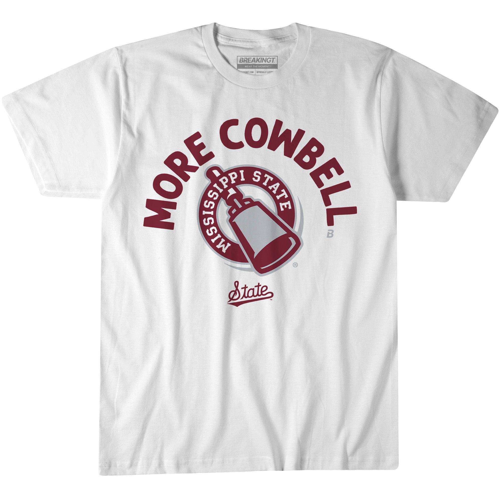 BreakingT Adult Mississippi State Bulldogs Cowbell T-Shirt