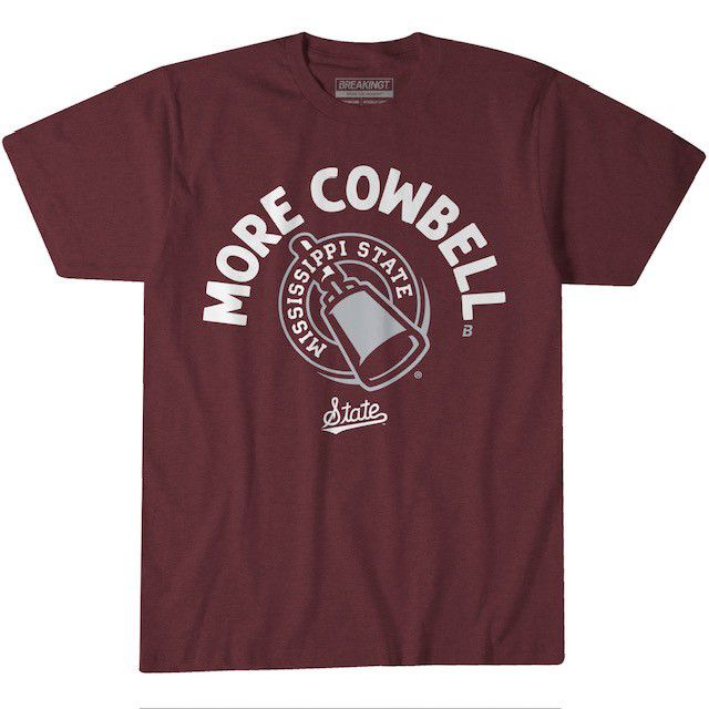 BreakingT Adult Mississippi State Bulldogs Cowbell T-Shirt